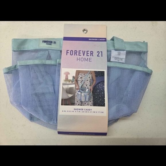 Forever 21 Home Light Blue Shower Caddy - Picture 1 of 4